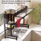 Over The Sink Dish Drainer Drying Rack with Cover stainless black