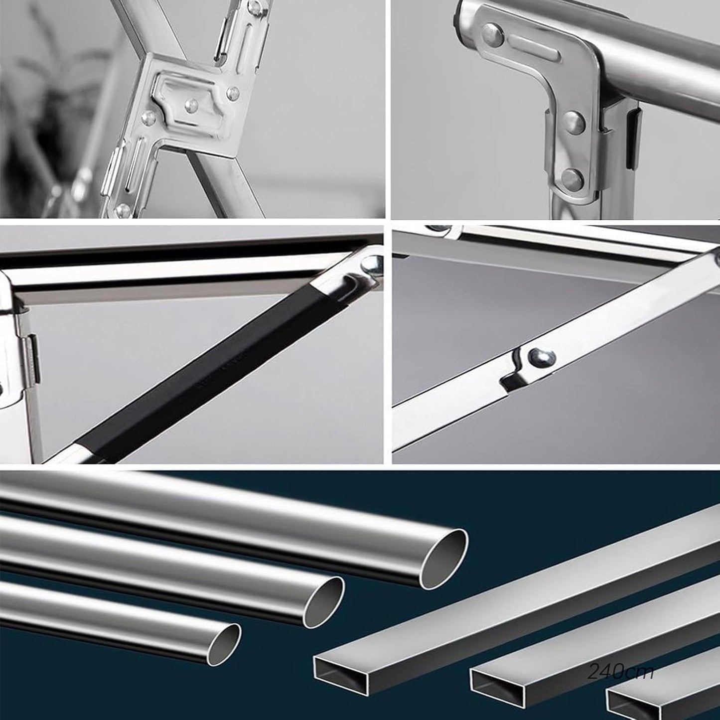 High end foldable Clothes Drying Rack 78 inches Heavy Duty  stainless steel