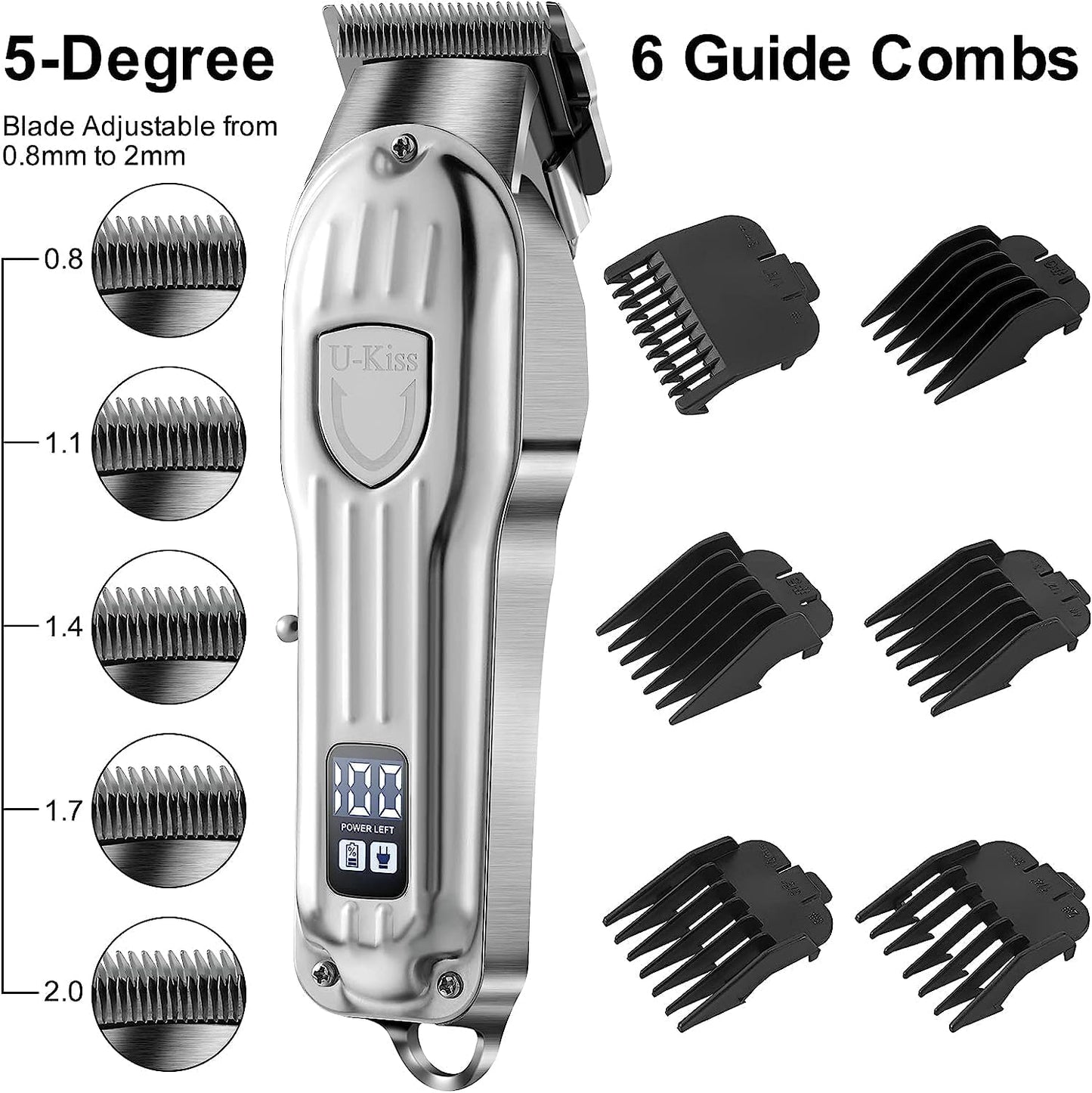 Electric Hair Clippers for Men, Cordless Barber Clippers