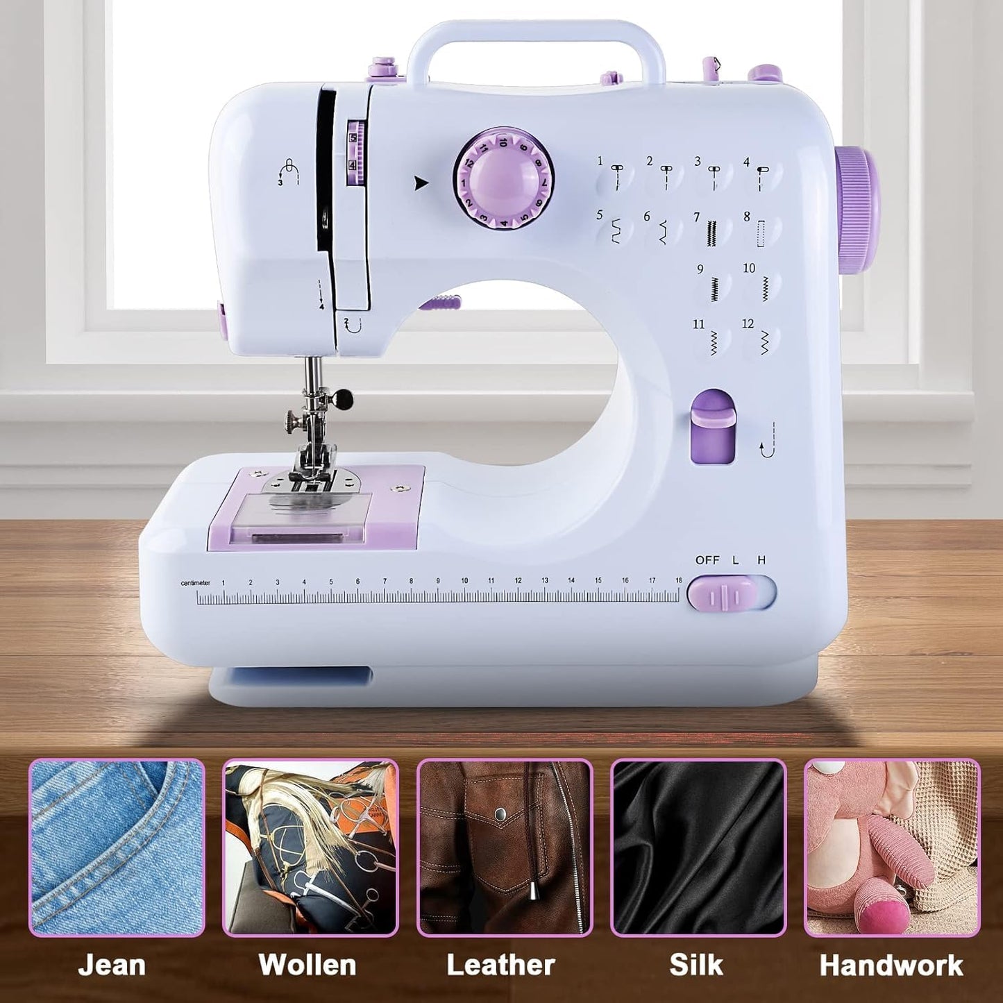Automatic Electric sewing machine both electric and battery powered for home and leisure art work