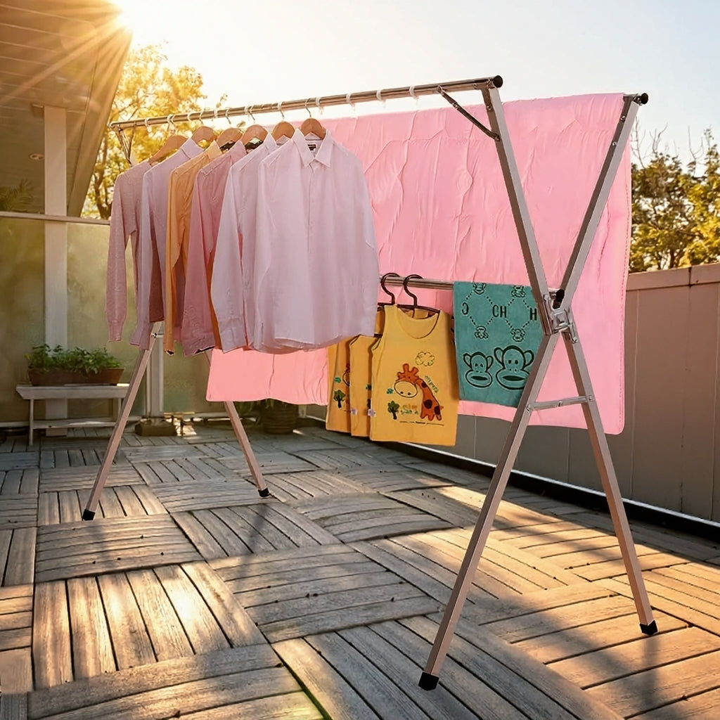 High end foldable Clothes Drying Rack 78 inches Heavy Duty  stainless steel
