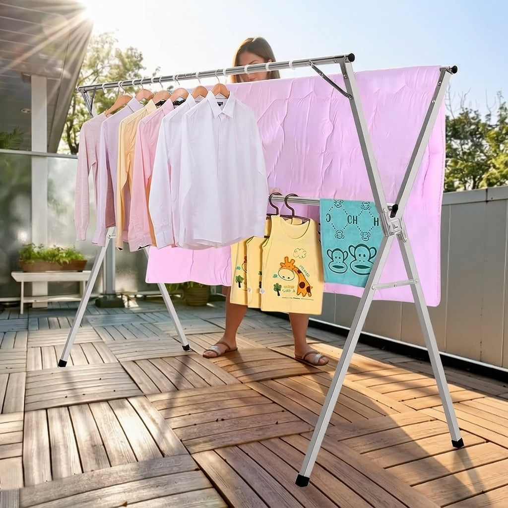 High end foldable Clothes Drying Rack 78 inches Heavy Duty  stainless steel