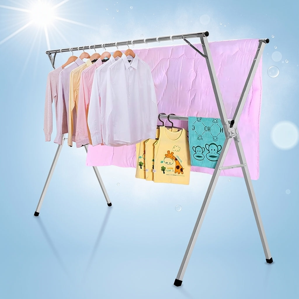 High end foldable Clothes Drying Rack 78 inches Heavy Duty  stainless steel