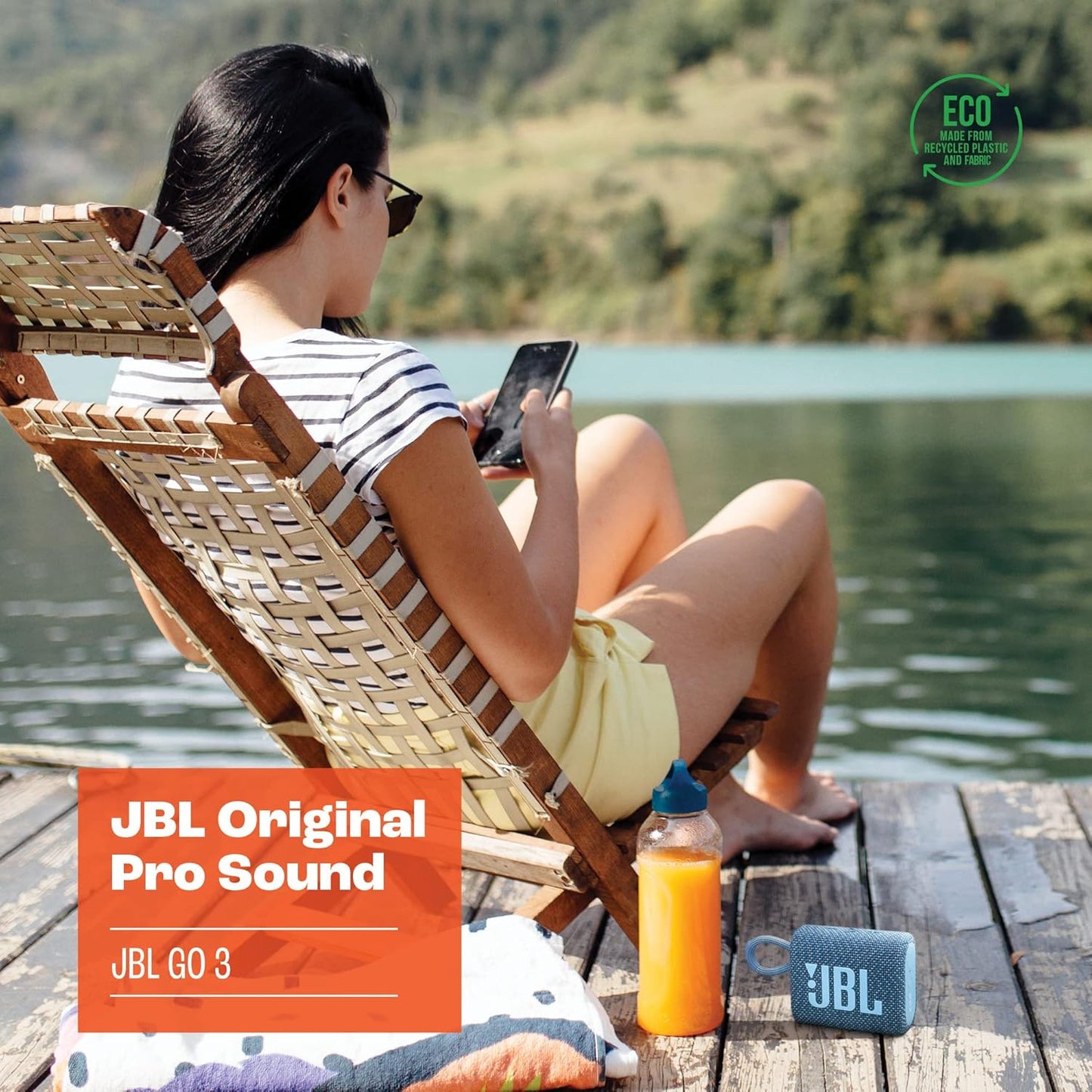 JBL Go 3 (Original) - Portable Mini Bluetooth Speaker, big audio and punchy bass, IP67 waterproof and dustproof, 5 hours of playtime