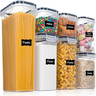Airtight 7 pcs Food Storage Containers unbreakable