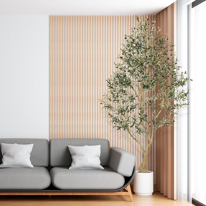 8ft Artificial Olive Tree – Large Faux Olive Plant Indoor with Pot 240cm