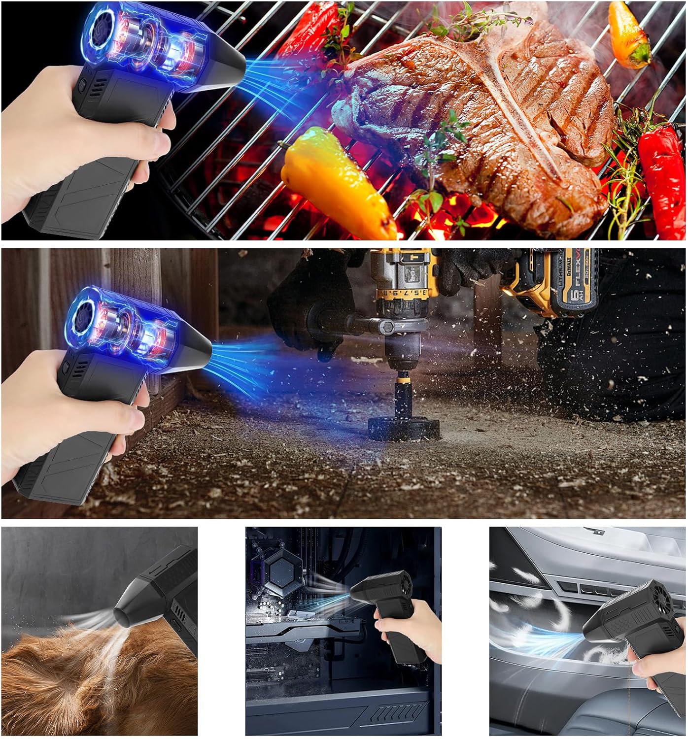 Cordless Handheld Powerful Blower, Electronic Air Blower