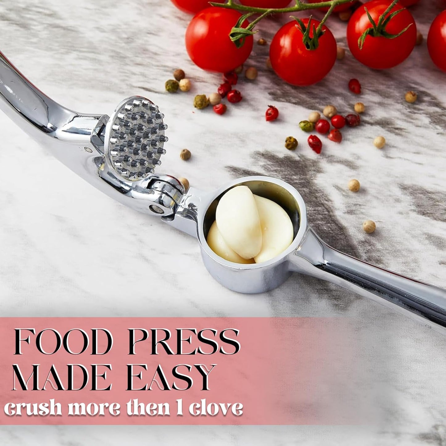 Stainless Steel Multi-Functional Manual Garlic Crusher Presser Portable
