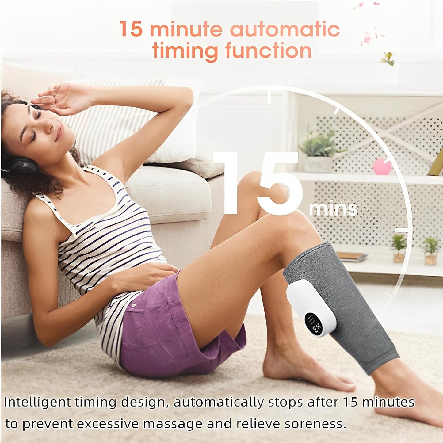 Calf Air Compression Massager for Circulation and Pain Relief, Leg Massager