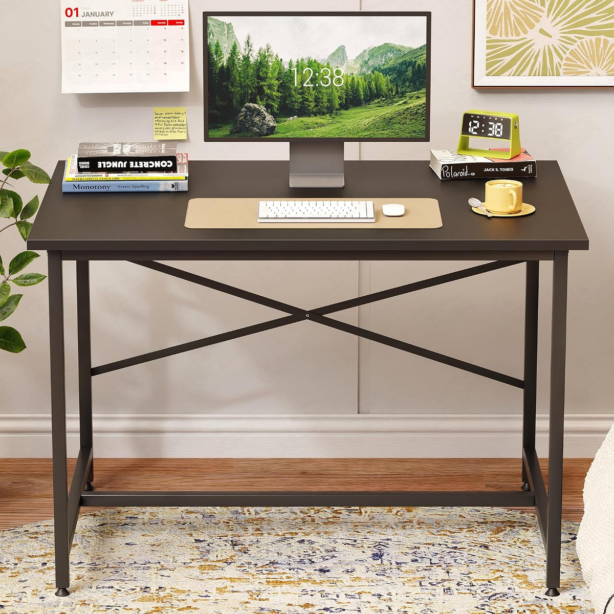Computer foldable desktop table metal