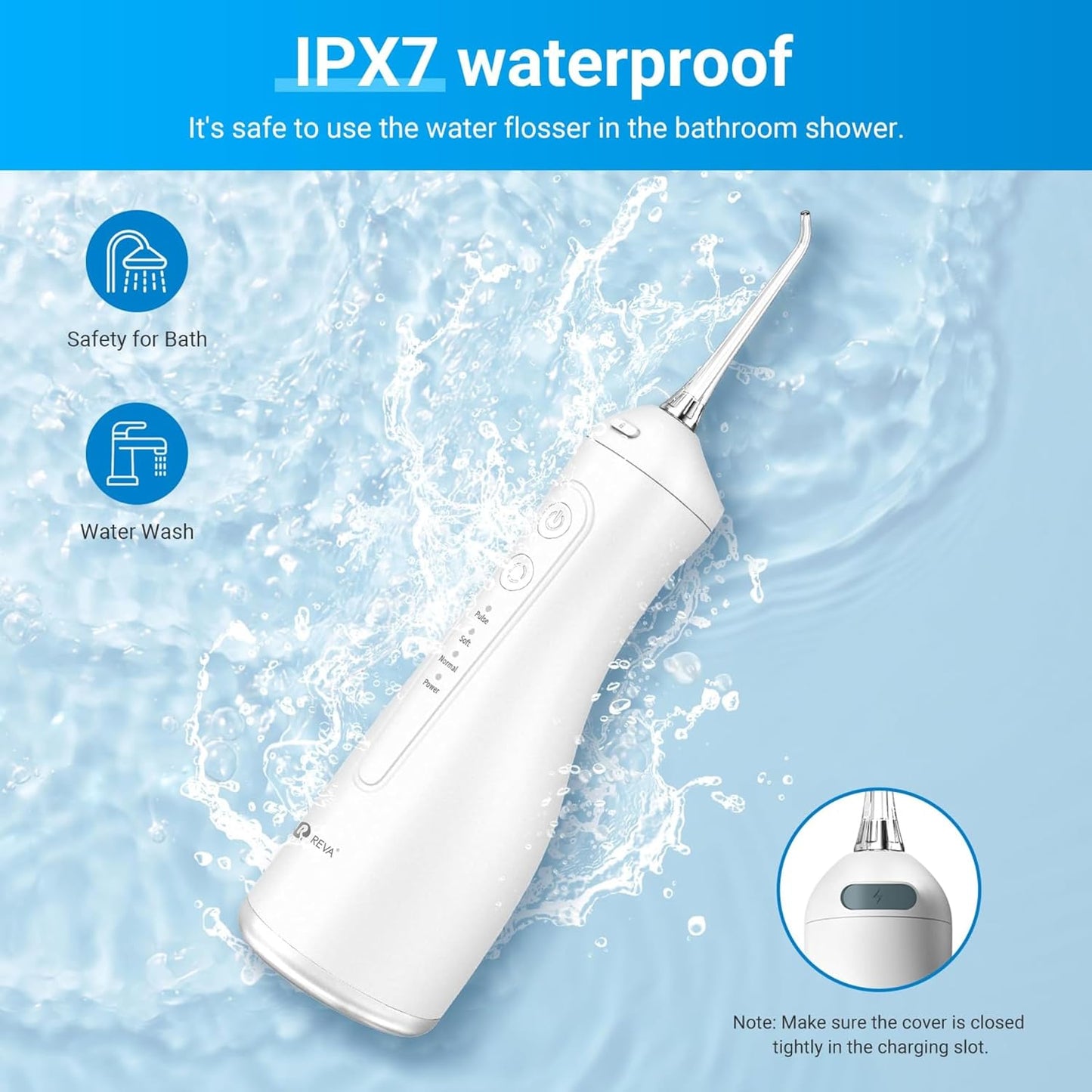 Portable Water Flosser for Teeth - 4 Modes Cordless Oral Irrigator