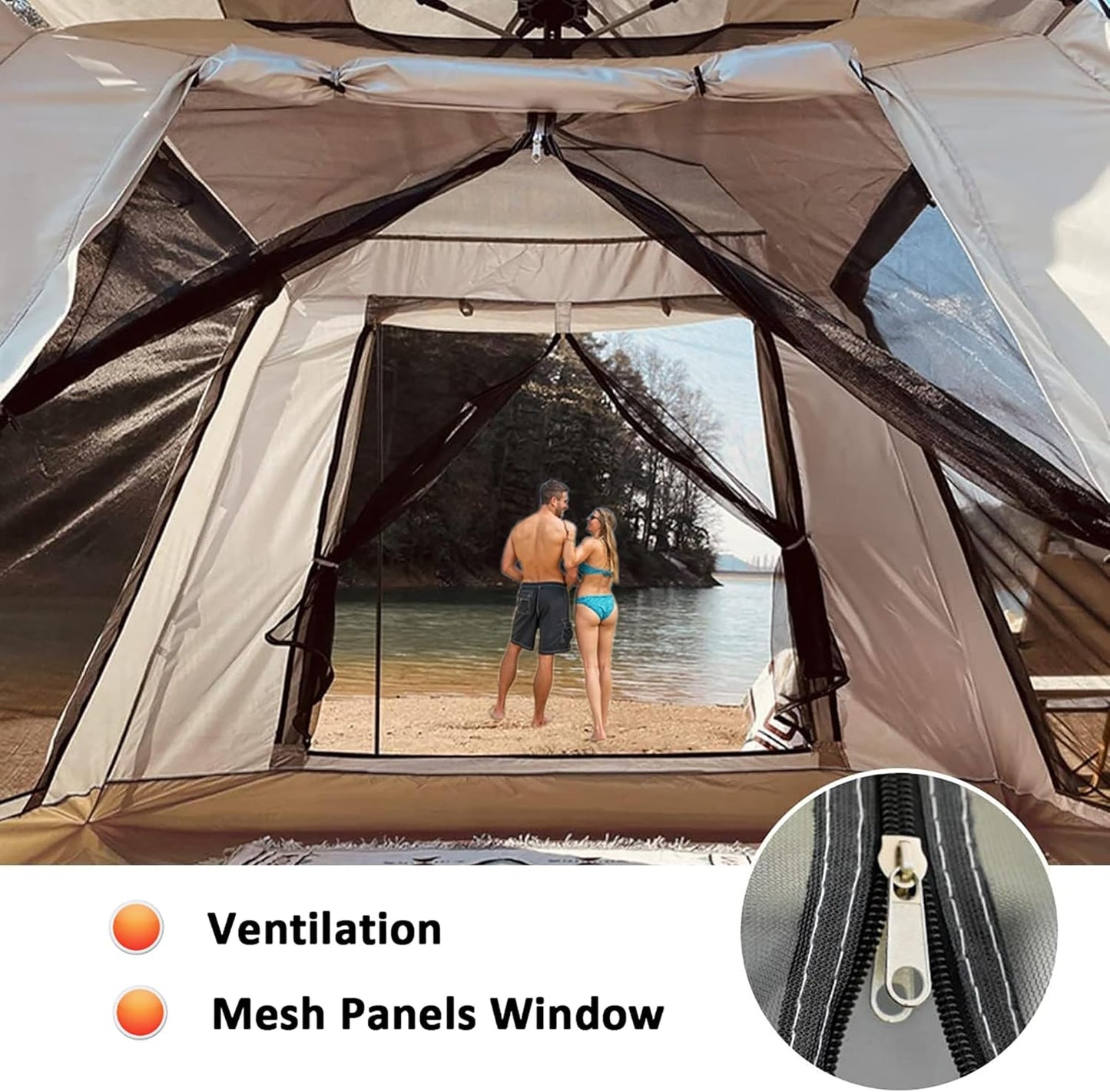 Outdoor Automatic  Camping Tent 4-6 people + shade