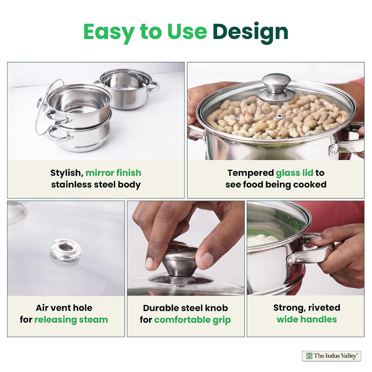 Stainless vegetable , food steamer  4 Tier Steamer