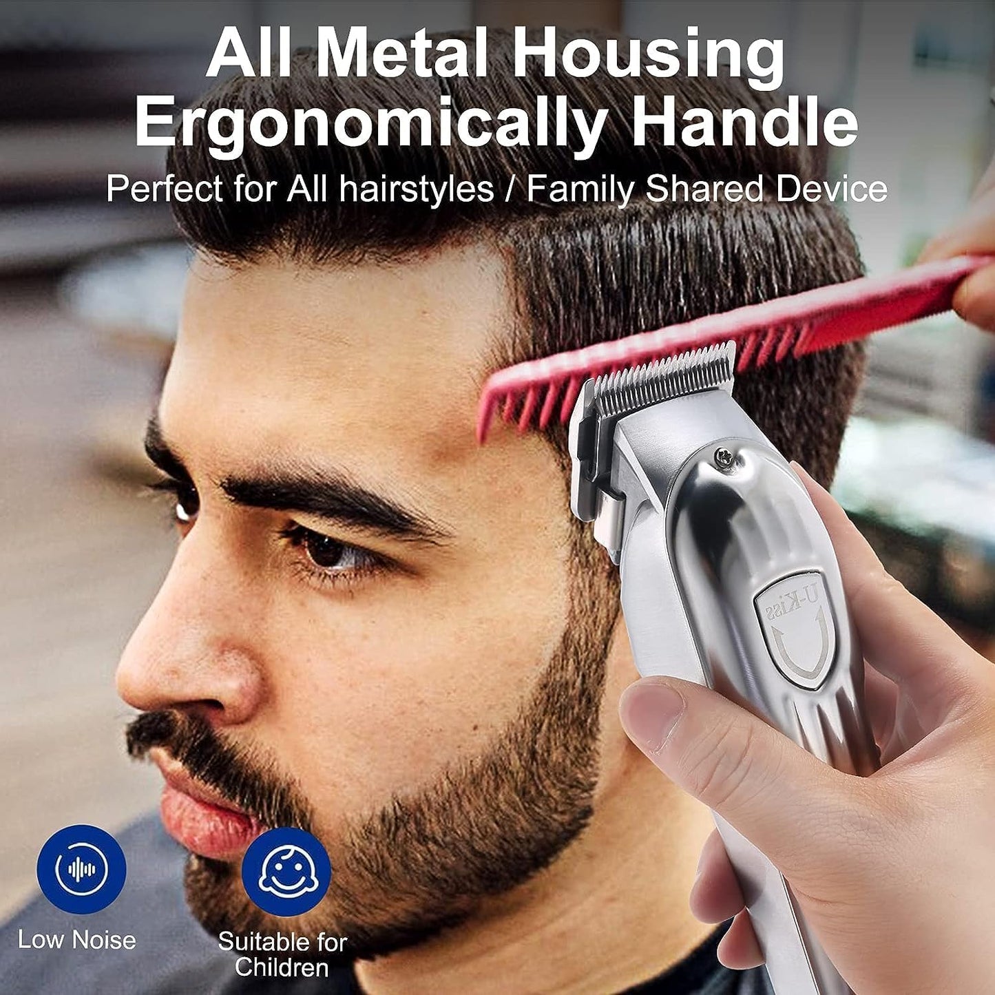 Electric Hair Clippers for Men, Cordless Barber Clippers