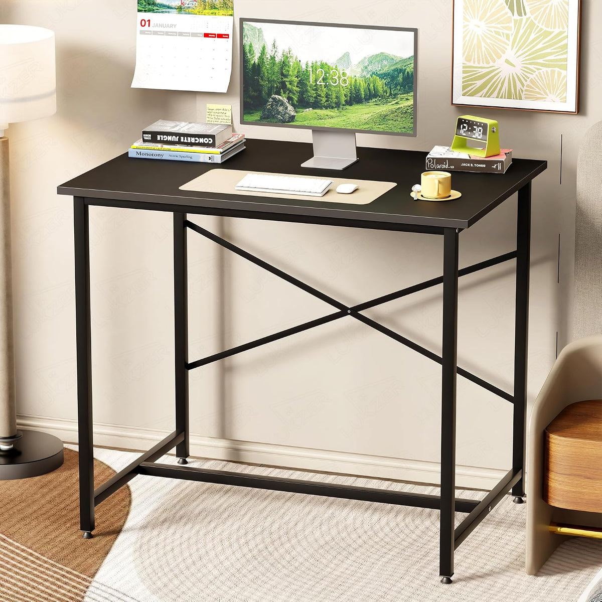 Computer foldable desktop table metal