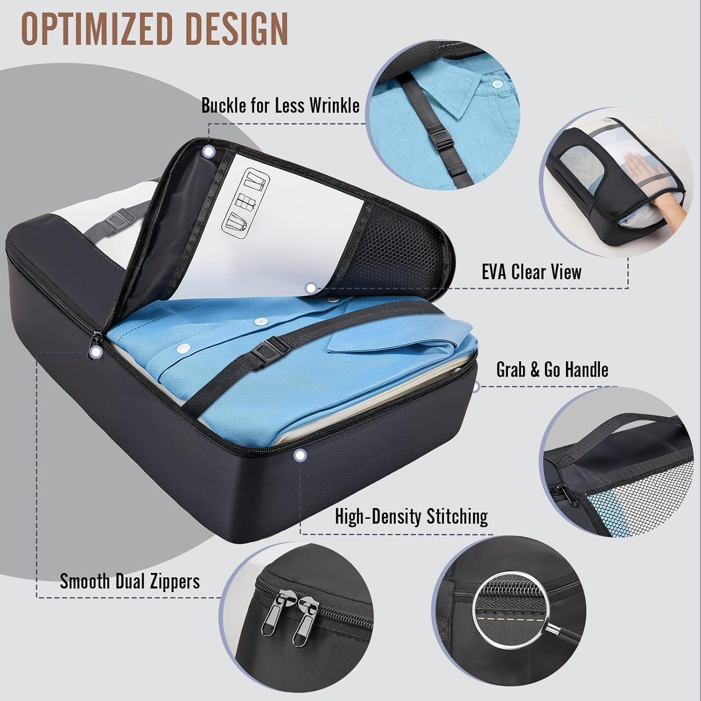 8 Set of packing cubes  Various Colored