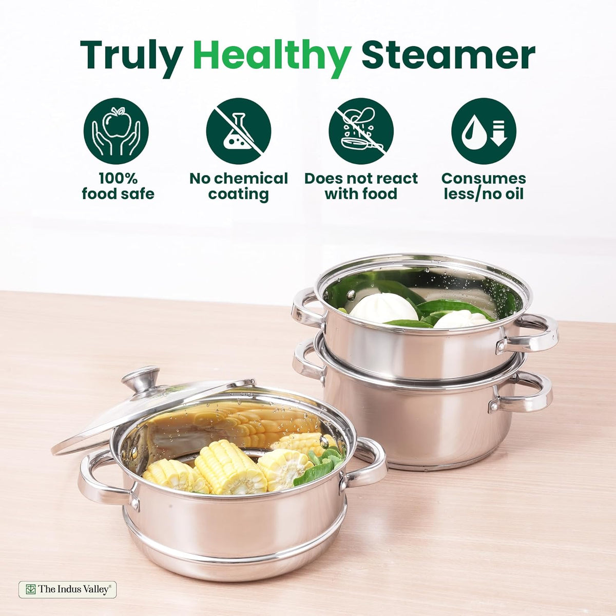 Stainless vegetable , food steamer  4 Tier Steamer