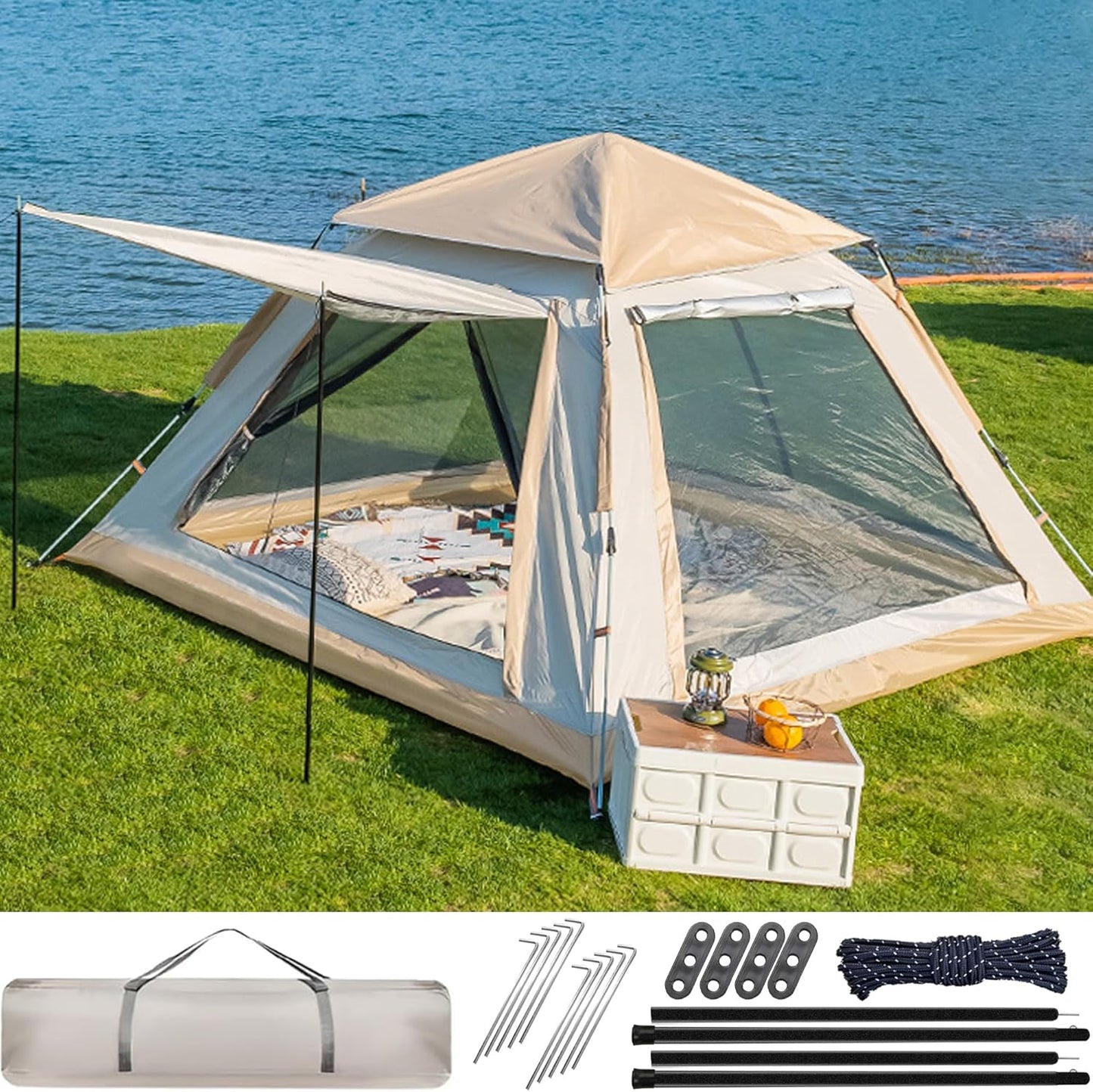 Outdoor Automatic  Camping Tent 4-6 people + shade