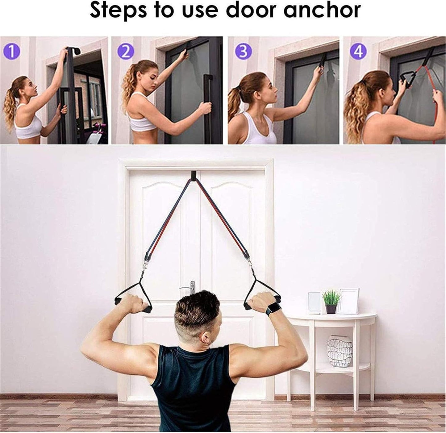 11 Piece Gym Power Resistance Band Set for Workout, Resistance Band