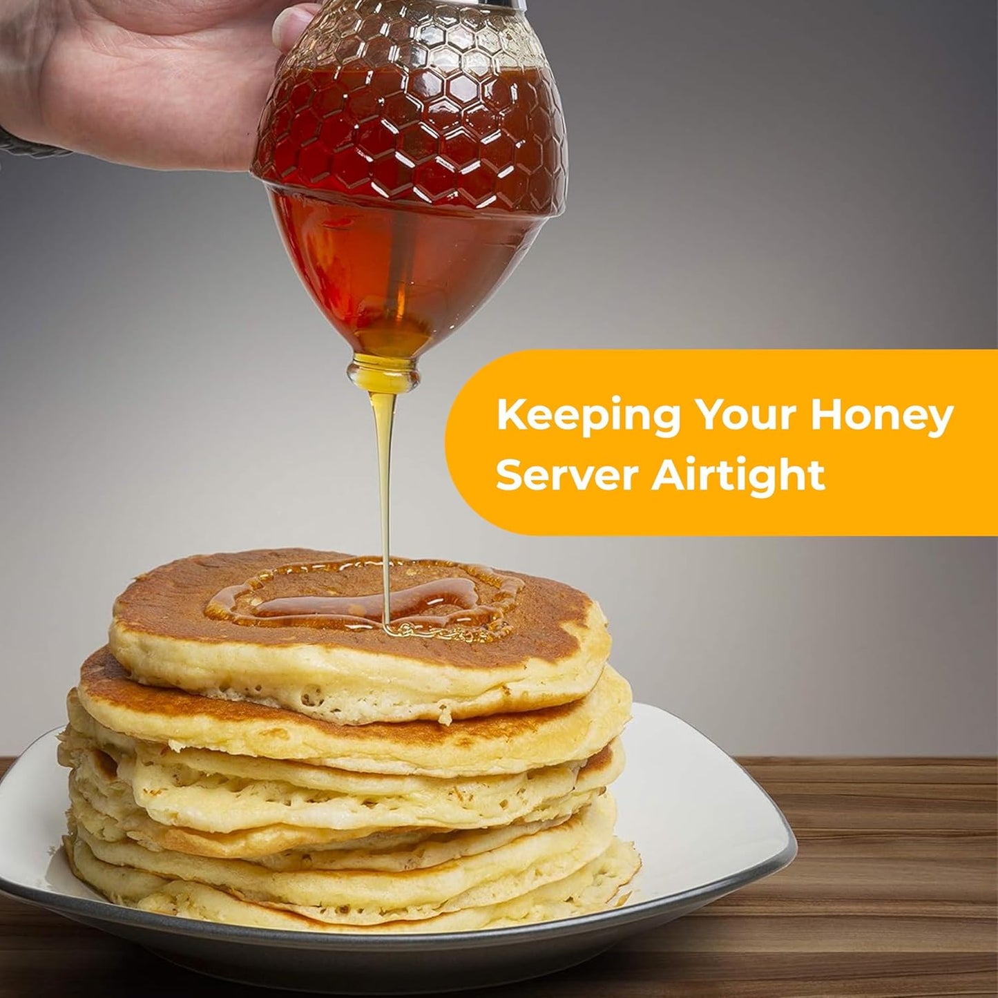 Honey dispenser Glass No Drip Syrup Sugar Container