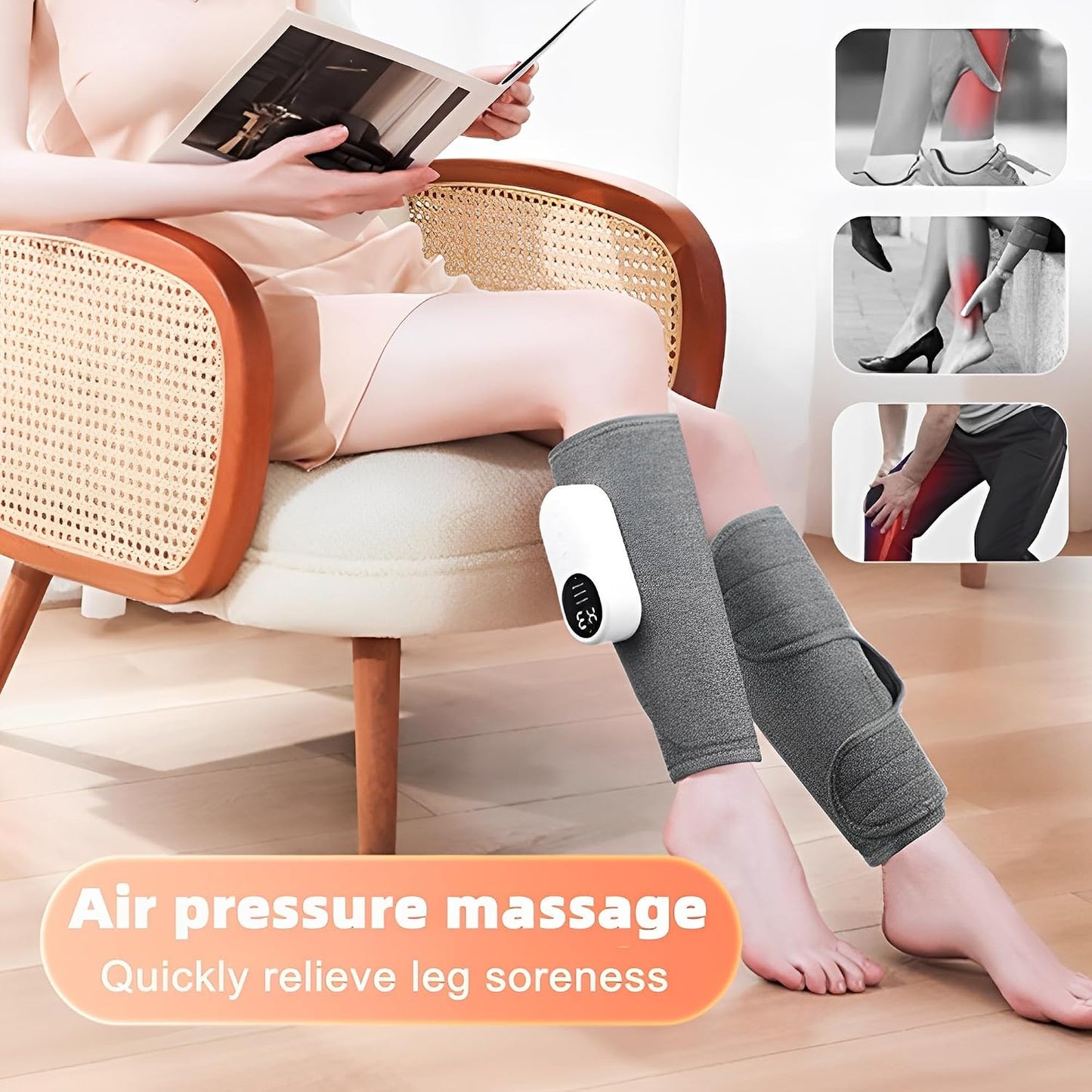 Calf Air Compression Massager for Circulation and Pain Relief, Leg Massager