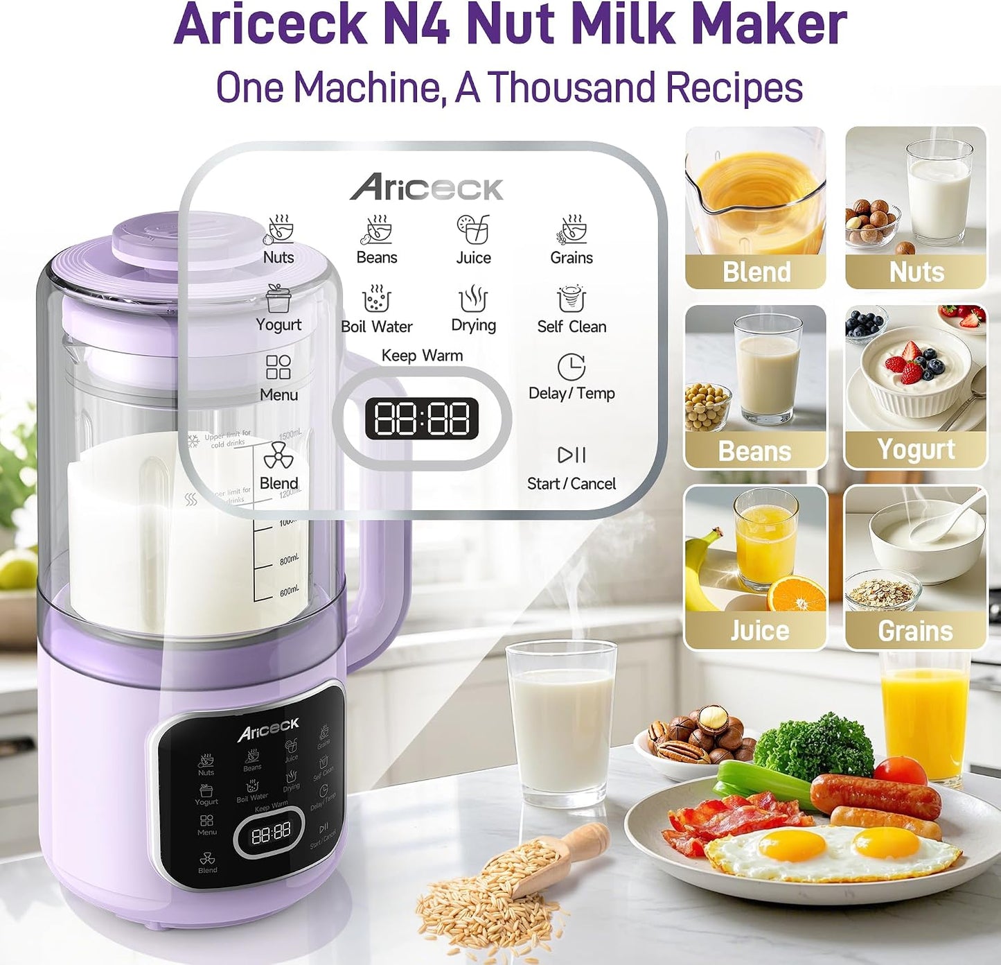 Milk Maker SK-03068 – Automatic Soy & Nut Milk Machine