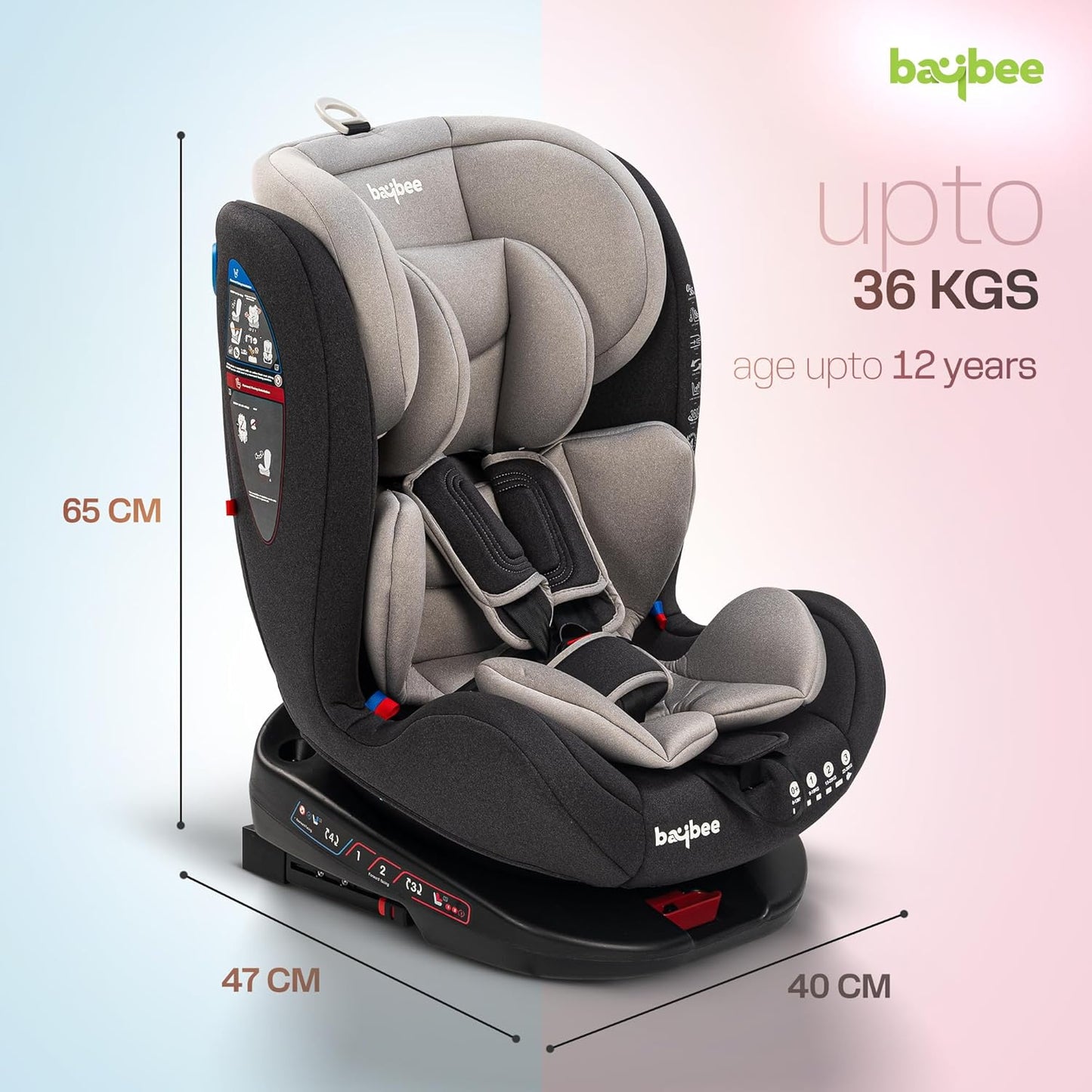 Kidilo Convertible Car Seat for Baby 0 to 12 up to 30kg