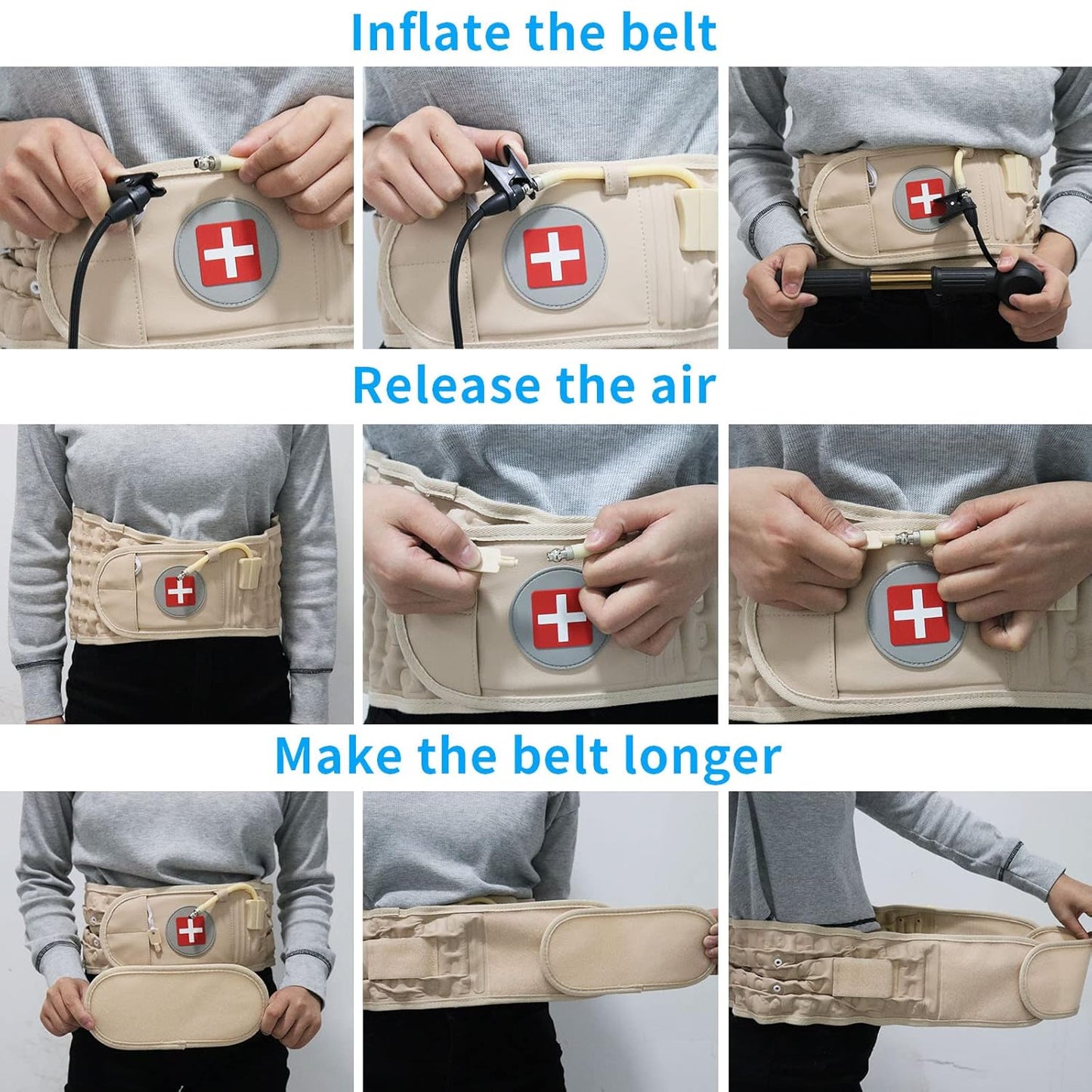Decompression Back Belt - Lumbar Support Belt for Men & Women