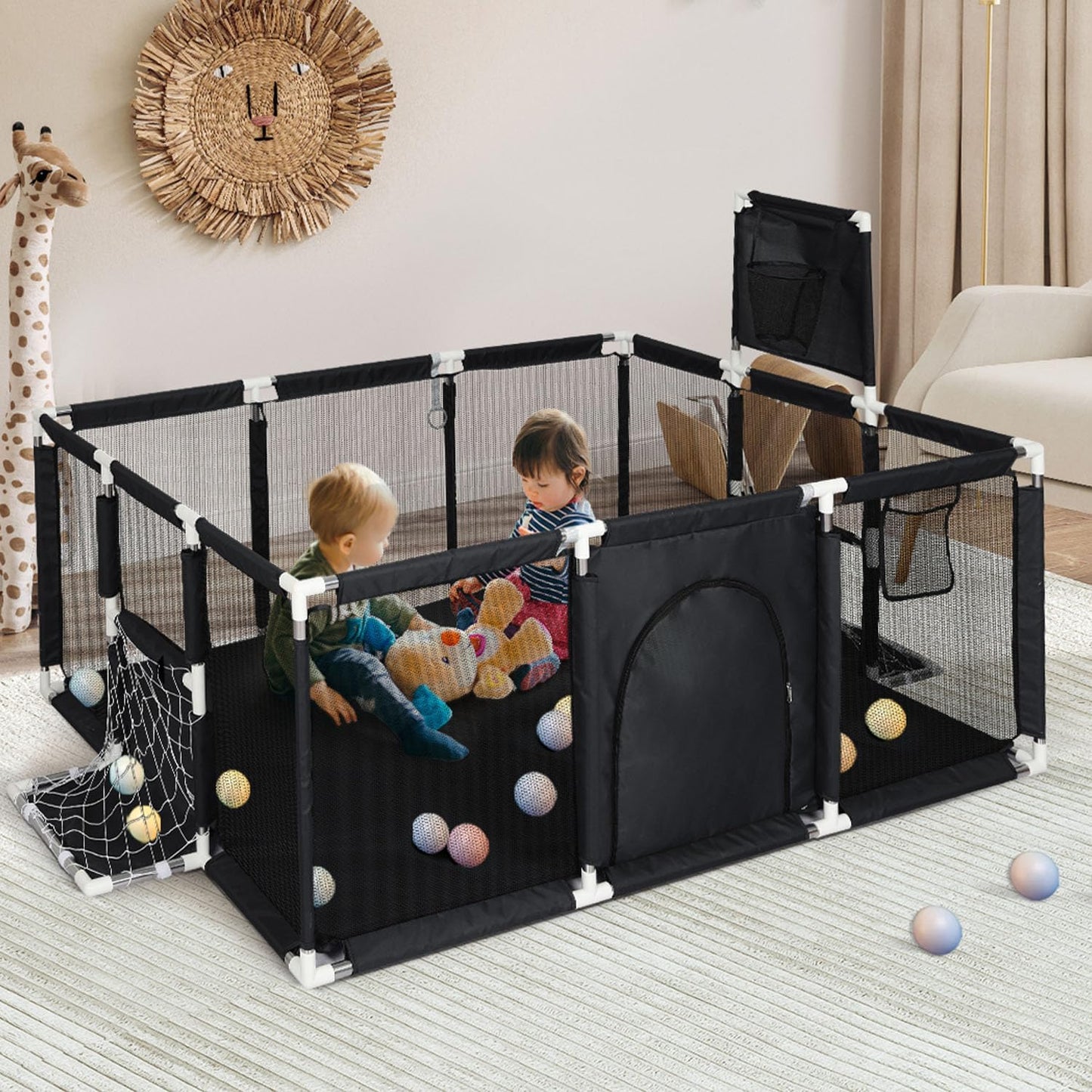 Kids playpen game fence for 1-5years with play balls