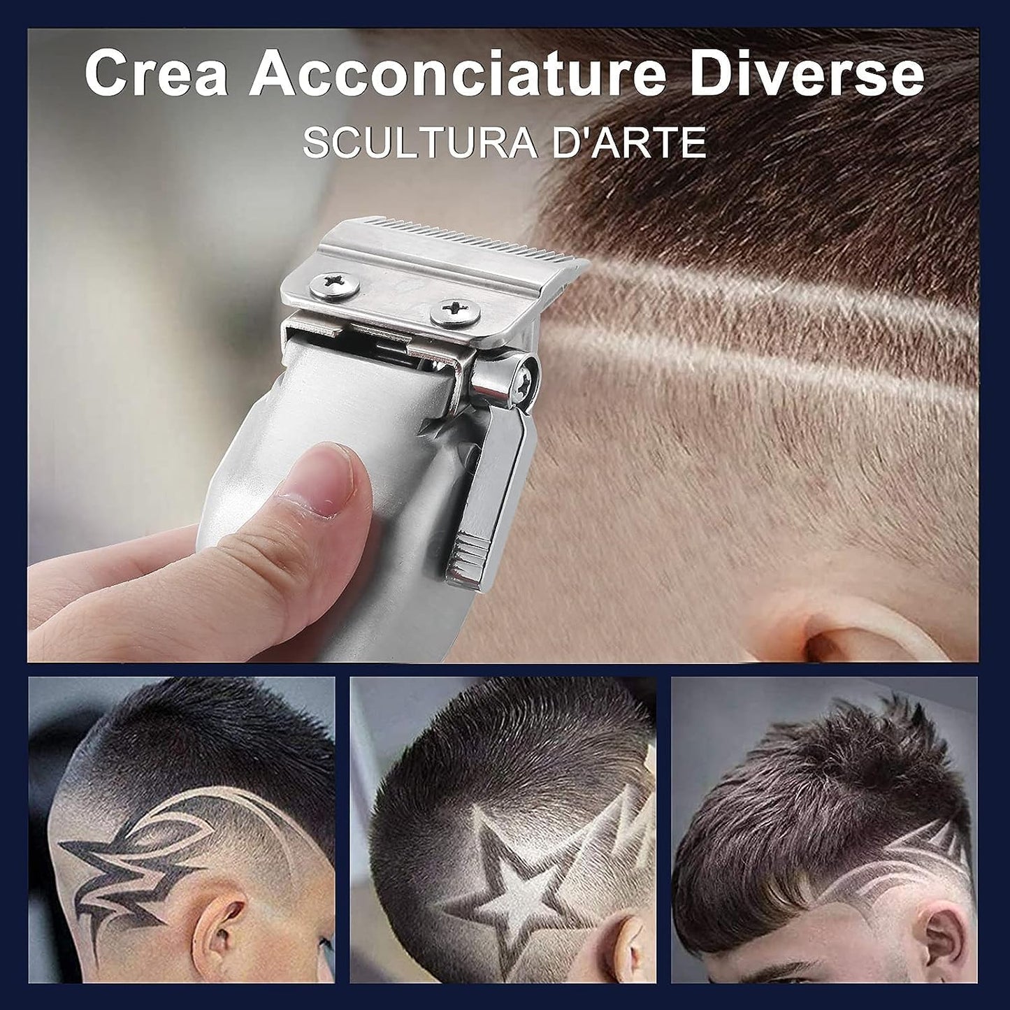 Electric Hair Clippers for Men, Cordless Barber Clippers