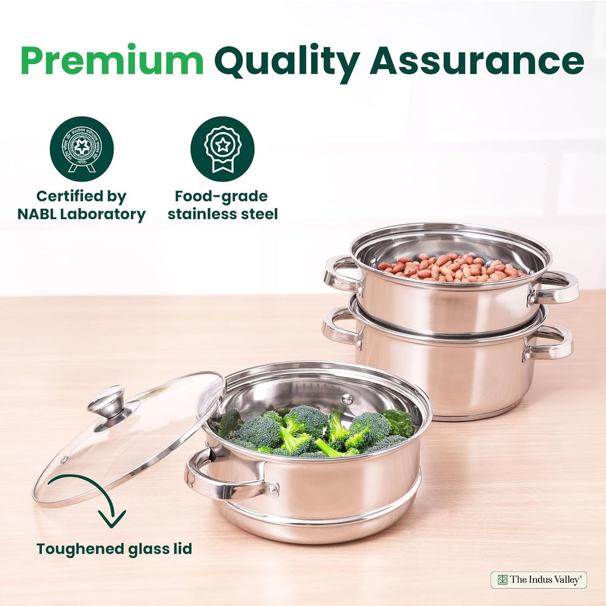 Stainless vegetable , food steamer  4 Tier Steamer