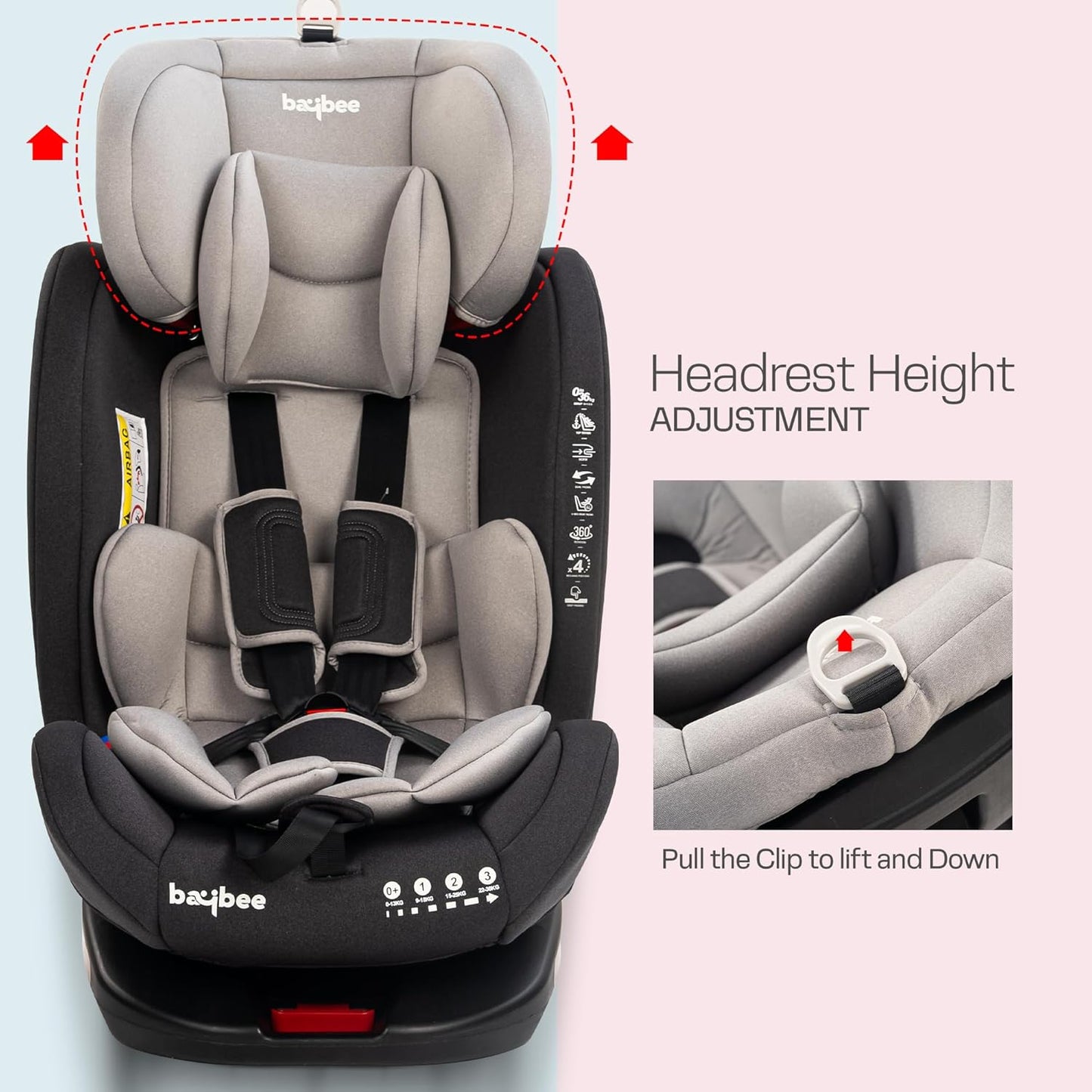 Kidilo Convertible Car Seat for Baby 0 to 12 up to 30kg