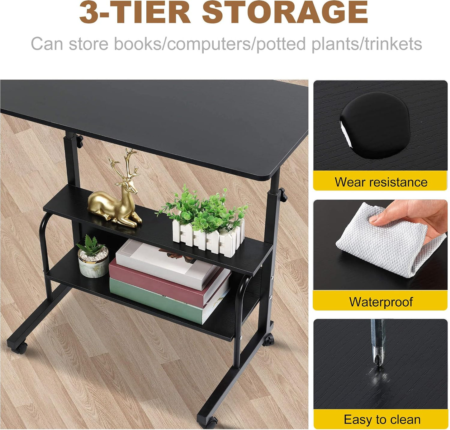 Portable adjustable computer desk
