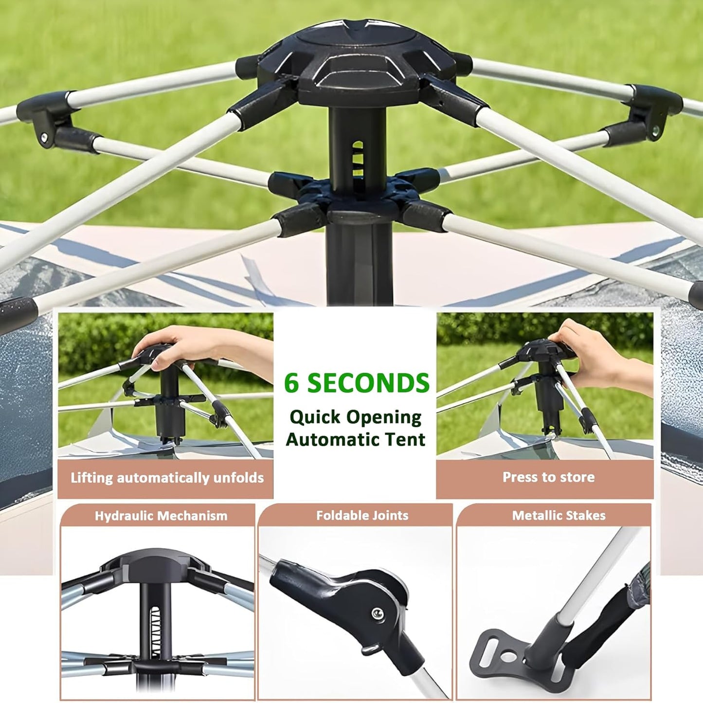 Outdoor Automatic  Camping Tent 4-6 people + shade