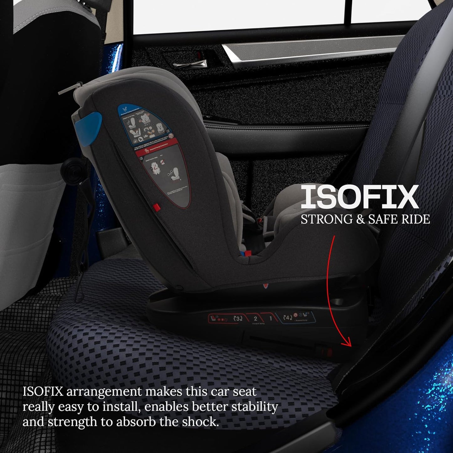 Kidilo Convertible Car Seat for Baby 0 to 12 up to 30kg