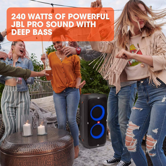 JBL PartyBox 310 Portable Party Speaker with Dazzling Lights and Powerful JBL Pro Sound, 18H Battery