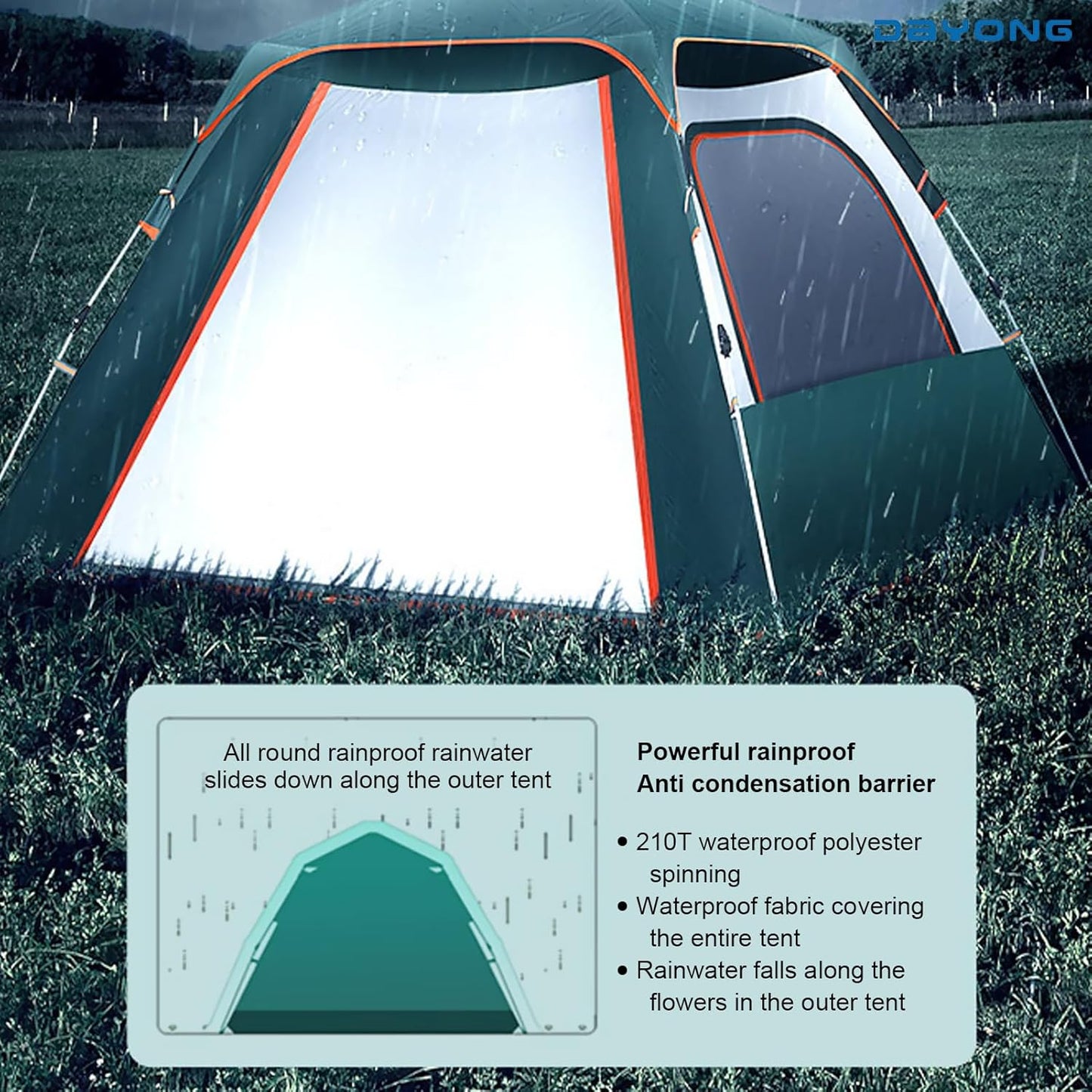 Outdoor Automatic  Camping Tent 4-6 people + shade