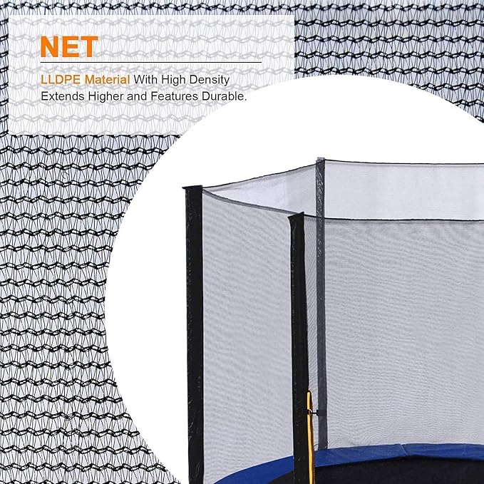 8Ft Wave Springsafe Trampoline & Enclosure