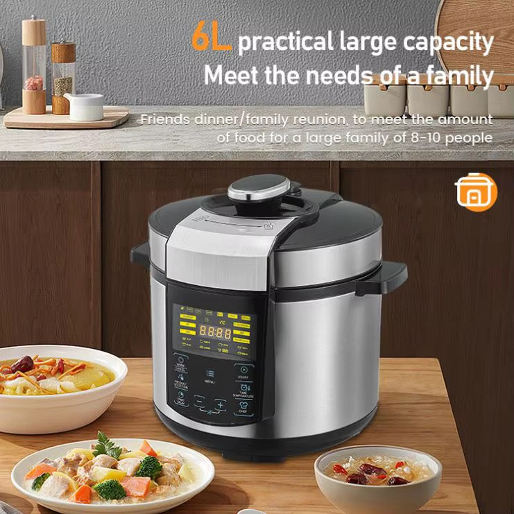 Electric Pressure Cooker with steamer /fry sieve 6Litres