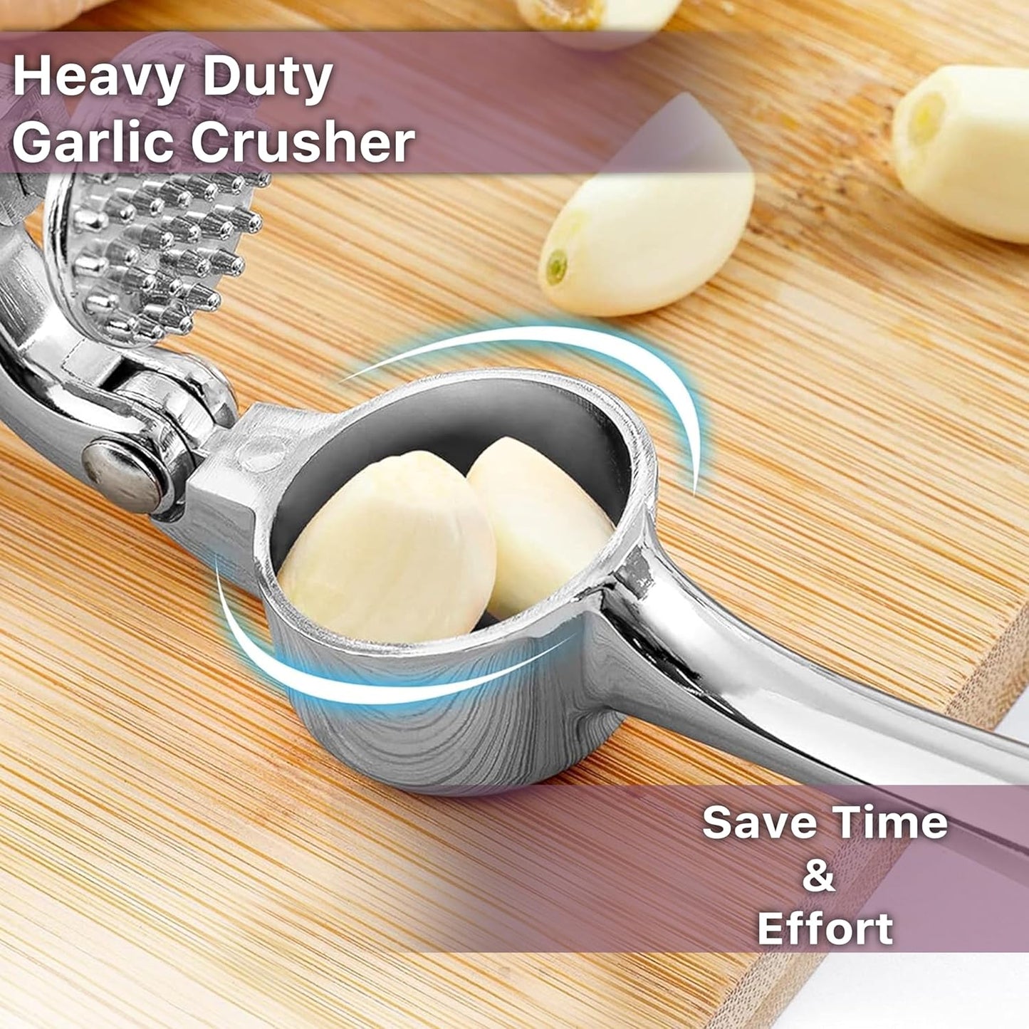 Stainless Steel Multi-Functional Manual Garlic Crusher Presser Portable