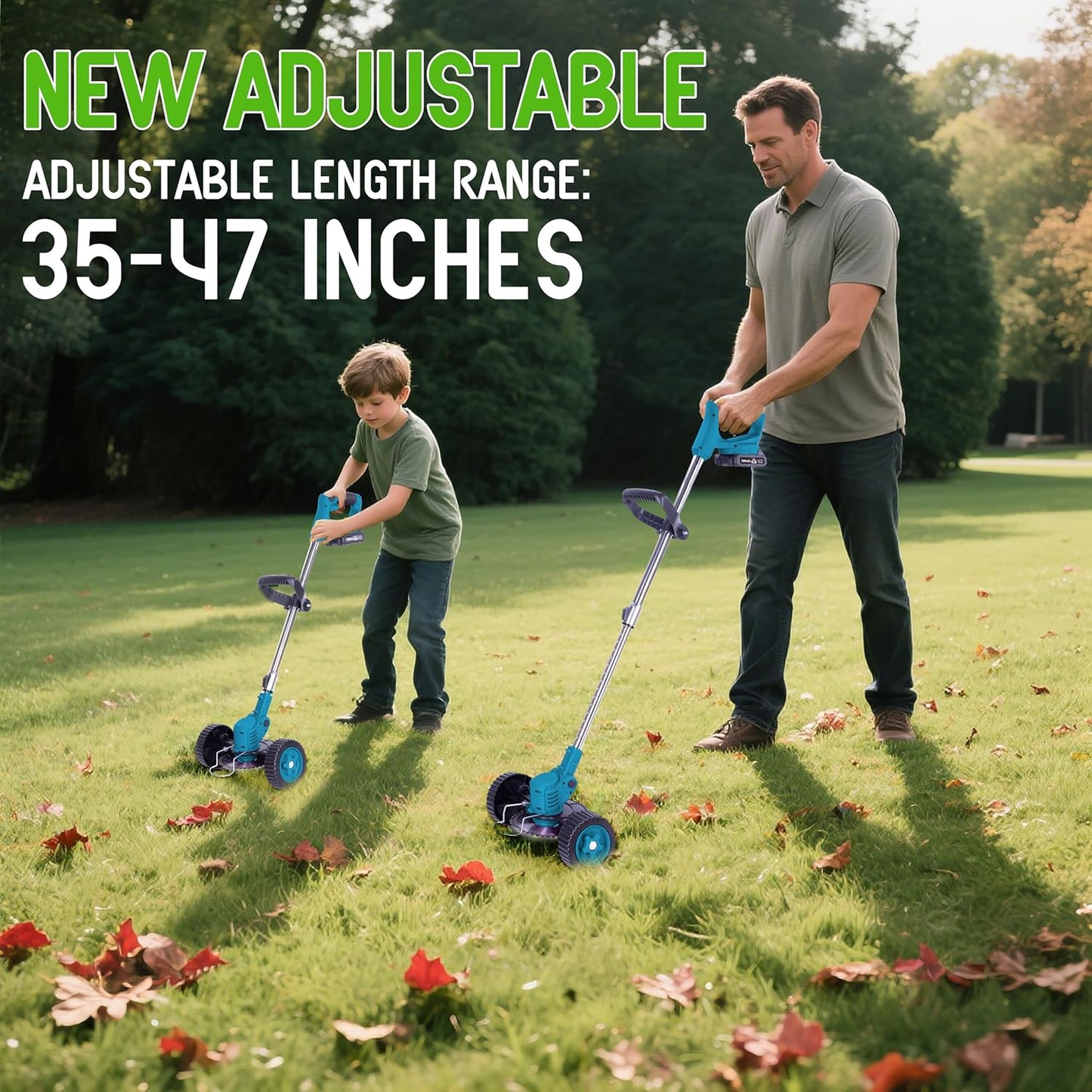 Cordless Adjustable Weed Eaters 3 in 1 Electric String Trimmer Lawn