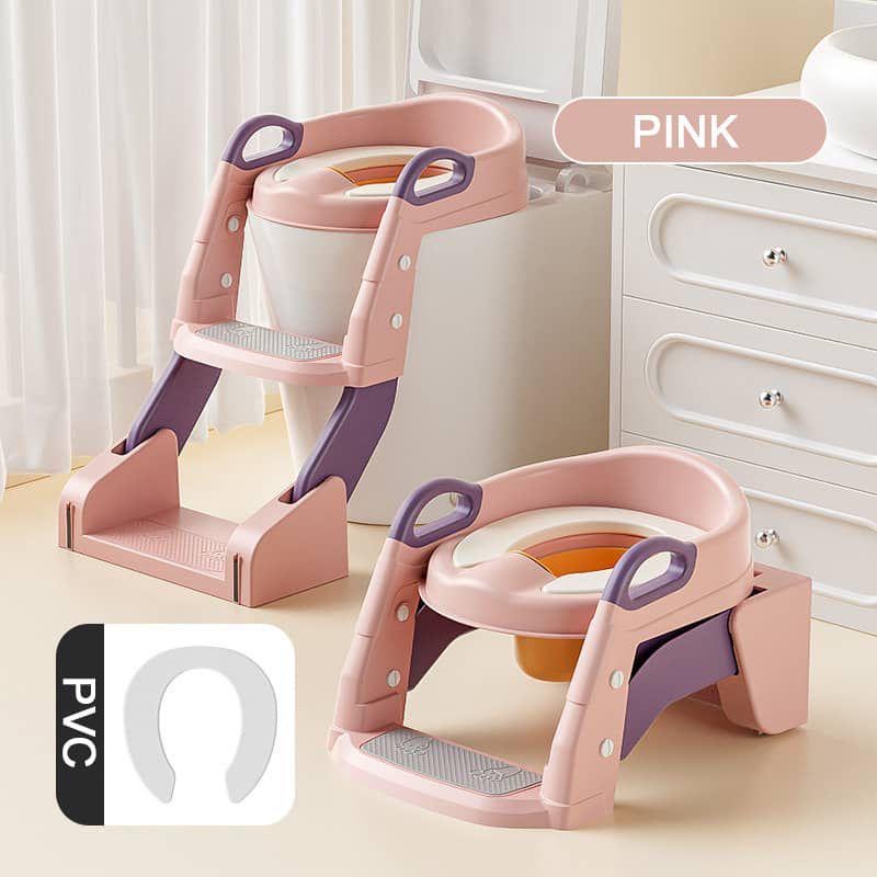 Potty Training Seat with Step Stool Ladder, 3-in-1Potty Toilet for Kids color vary (so durable)