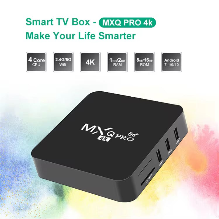 MXQ Pro smart Android 12 TV Box for any digital Tv