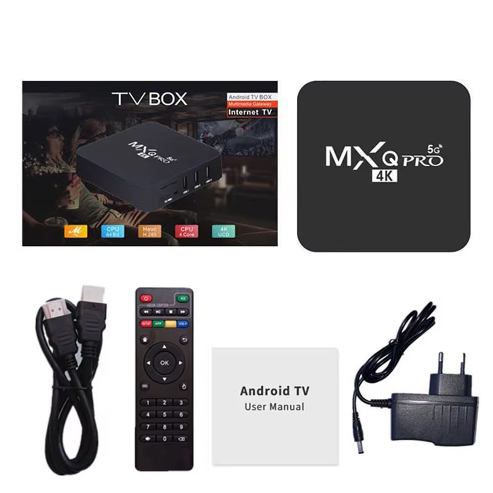MXQ Pro smart Android 12 TV Box for any digital Tv