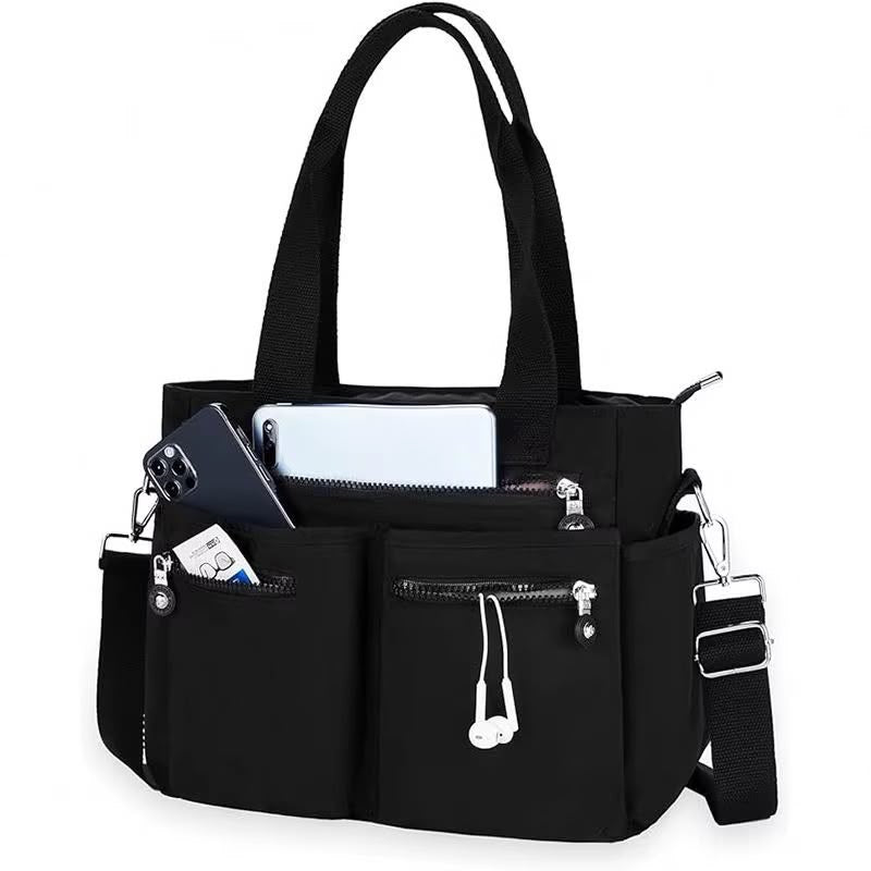 Women’s Multi-Pocket Tote Bag with Shoulder Strap