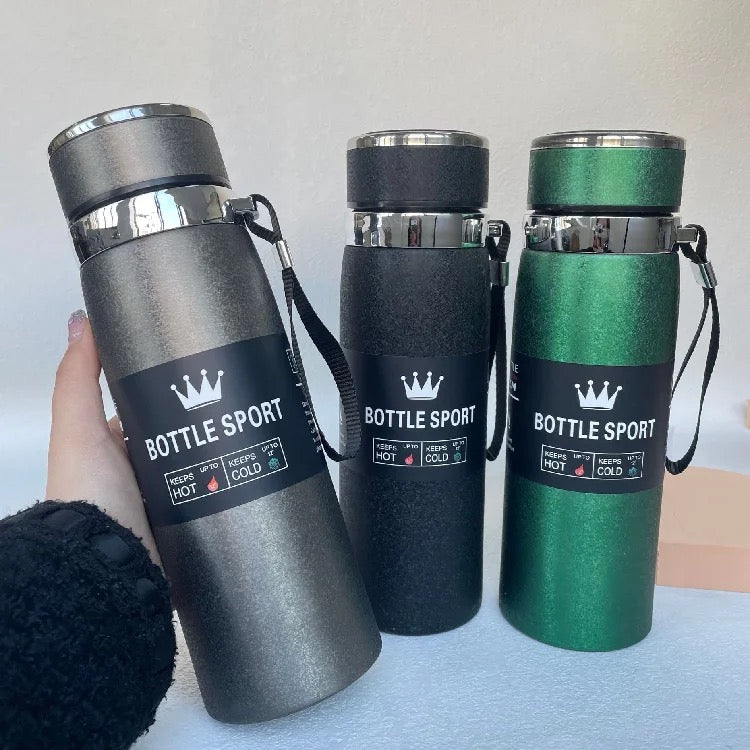 Vaccum bottle flask 1 litres capacity color varies and comes with beverage filter