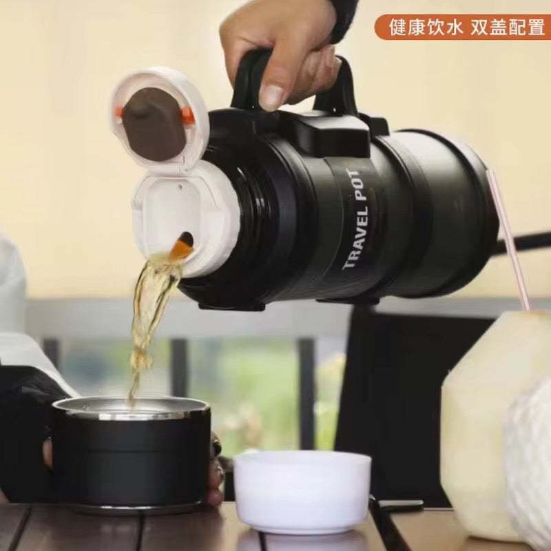 Insulated Travel Pot flask Portable Tea Pot