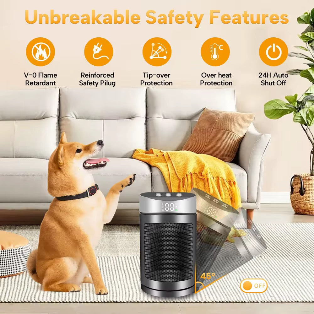 Space Heater, Portable Electric Heaters for Indoor Use with Thermostat