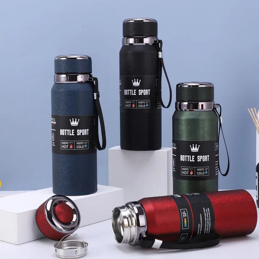 Vaccum bottle flask 1 litres capacity color varies and comes with beverage filter