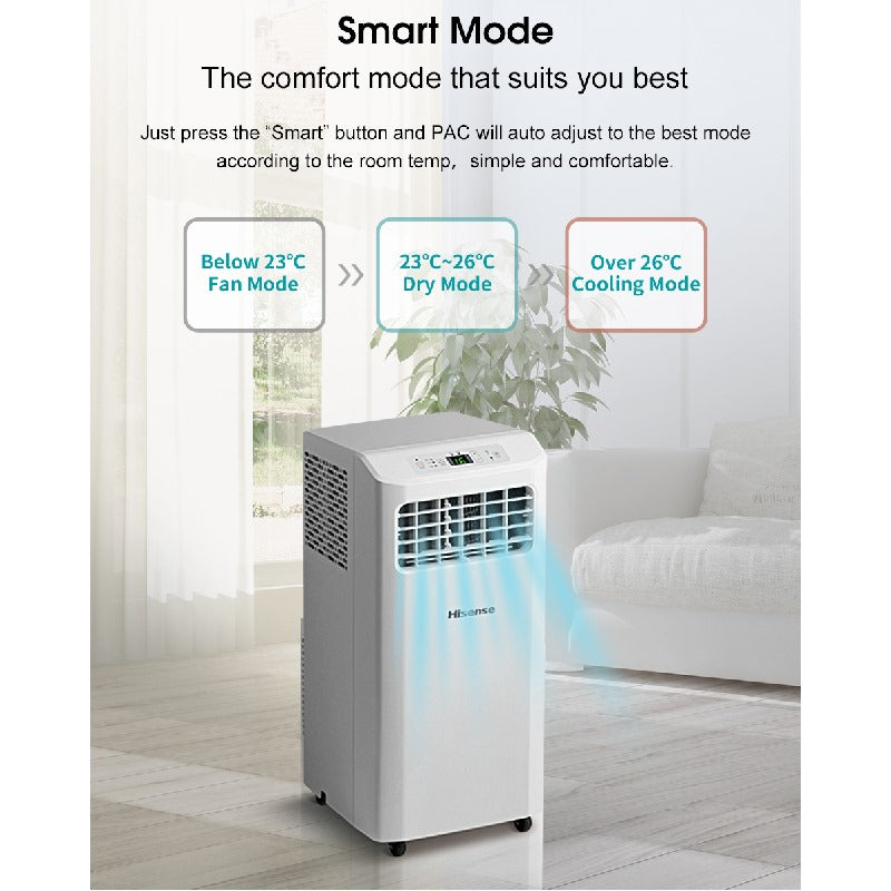 Hisense portable 9000btu AC mover stands office / home use
